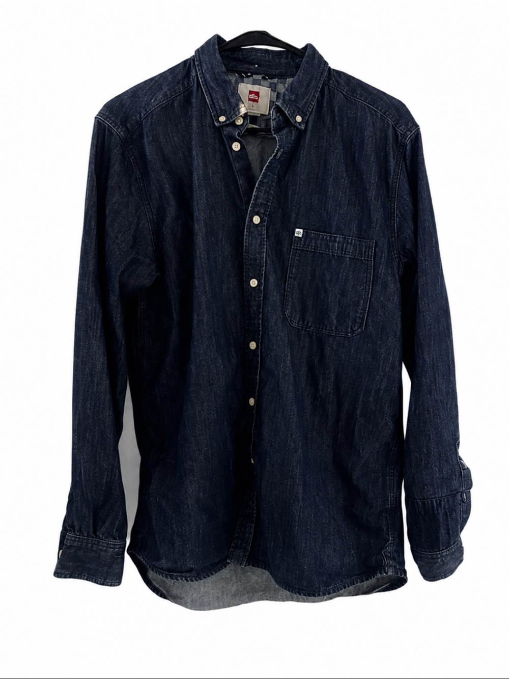 Quiksilver Dark Navy Button-Down Denim Shirt